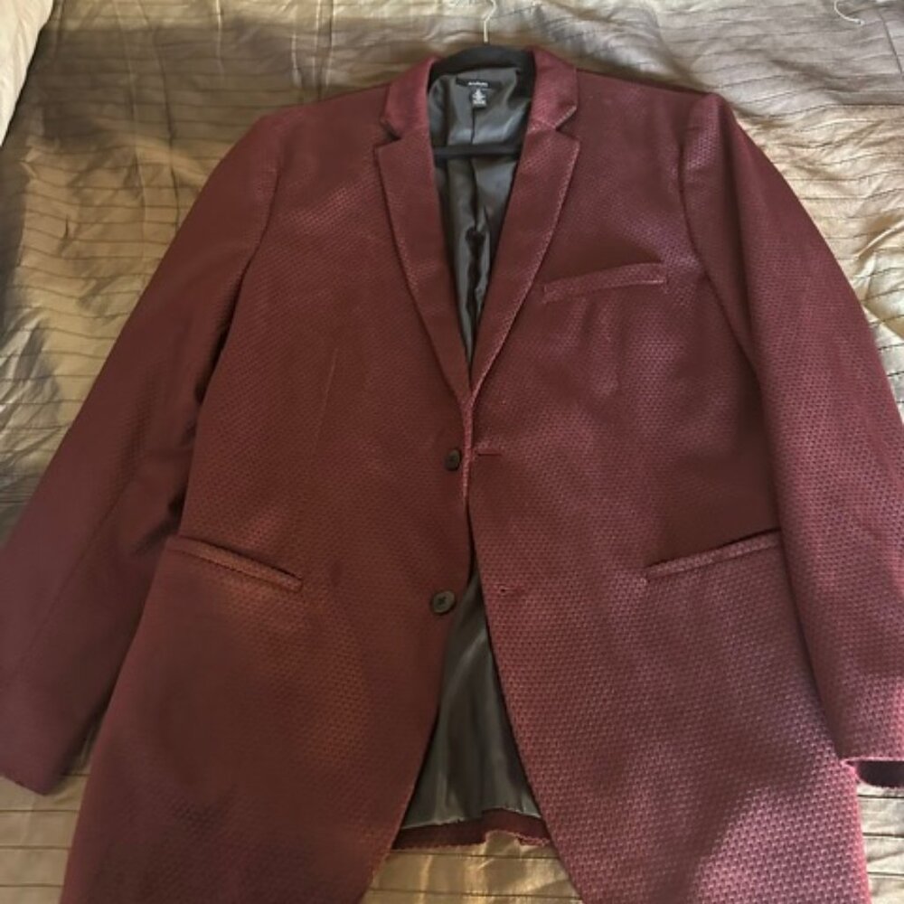Burgandy Alfani Velvet Jacket